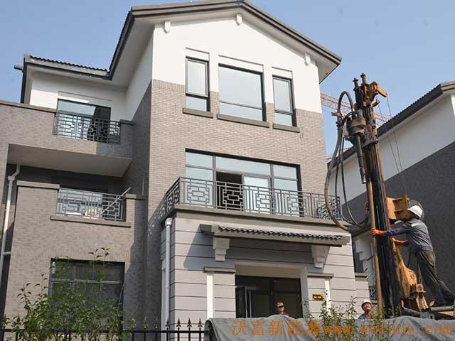 青島長水山莊別墅小區地源熱泵項目施工鉆井現場圖片展示&mdash;&mdash;&mdash;地源熱泵項目概況