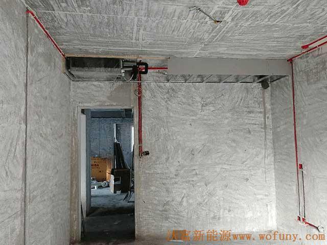 青島科技大學科翠苑大平層公寓多聯機中央空調系統施工&mdash;&mdash;風機盤管安裝整體示意圖