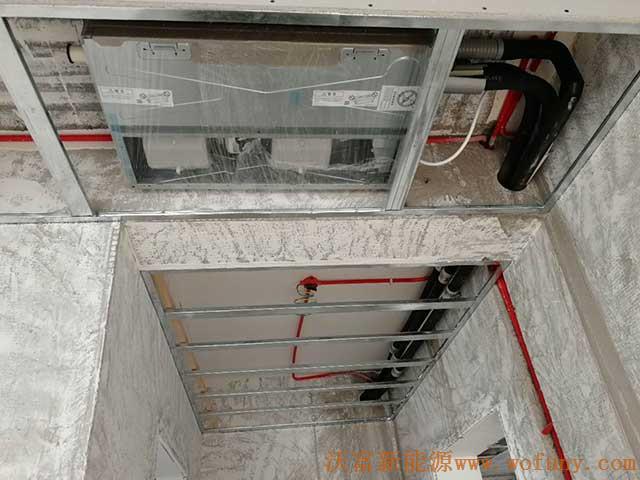 青島科技大學科翠苑大平層公寓新風系統施工&mdash;&mdash;多聯機中央空調風機盤管吊頂安裝圖