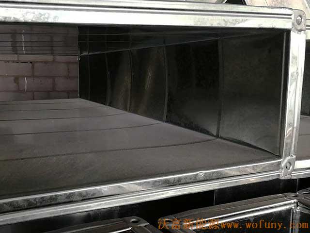 青島沃富新能源承建青島市小水清溝村改造配套學校空氣源熱泵項目&mdash;&mdash;全熱回收通風管道